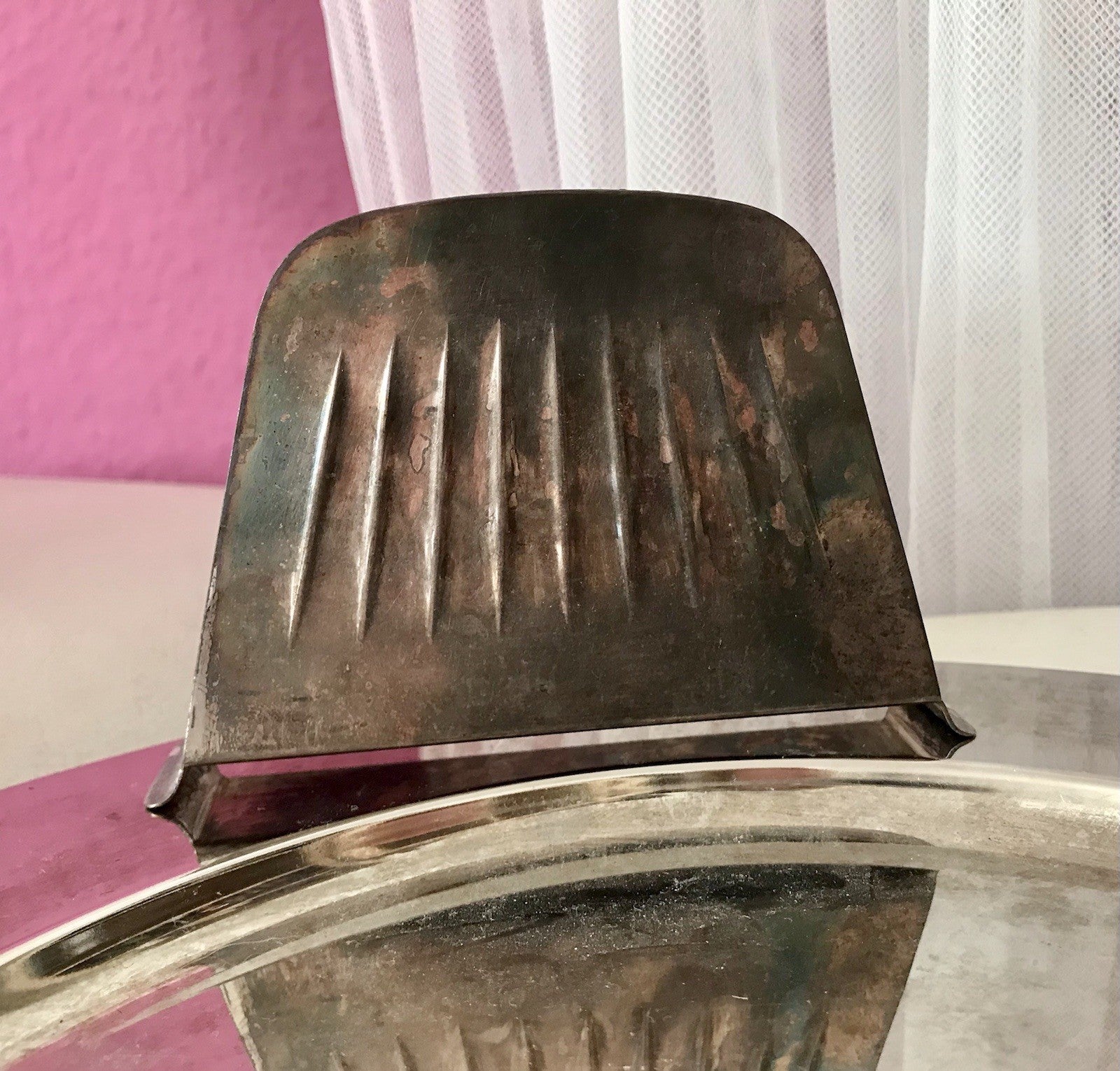 Vintage Mid Century String-Ära 60er Serviettenhalter versilbert