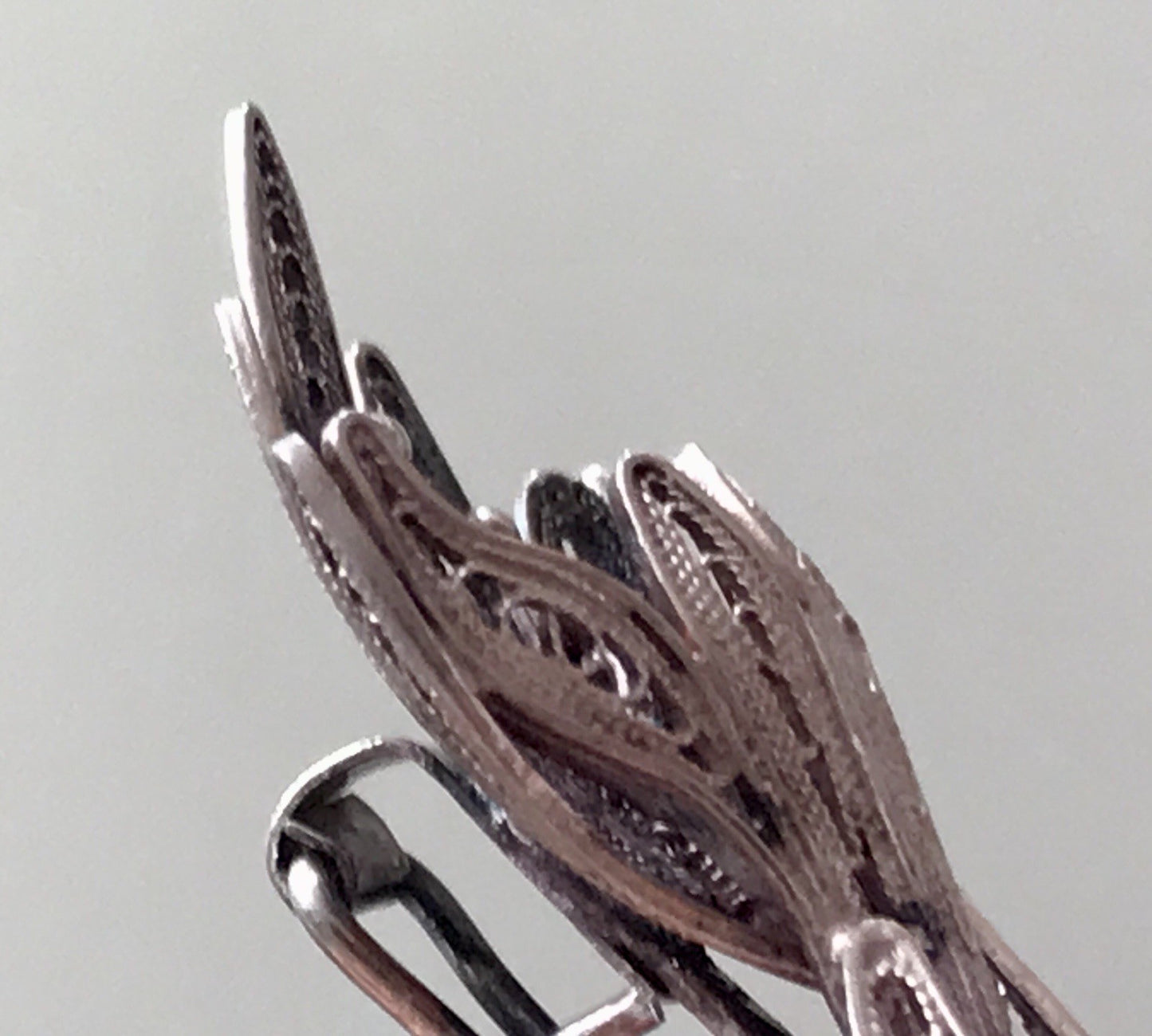 Antik filigran Blüte Blume 2in1 Anhänger Kettenanhänger Brosche Silber