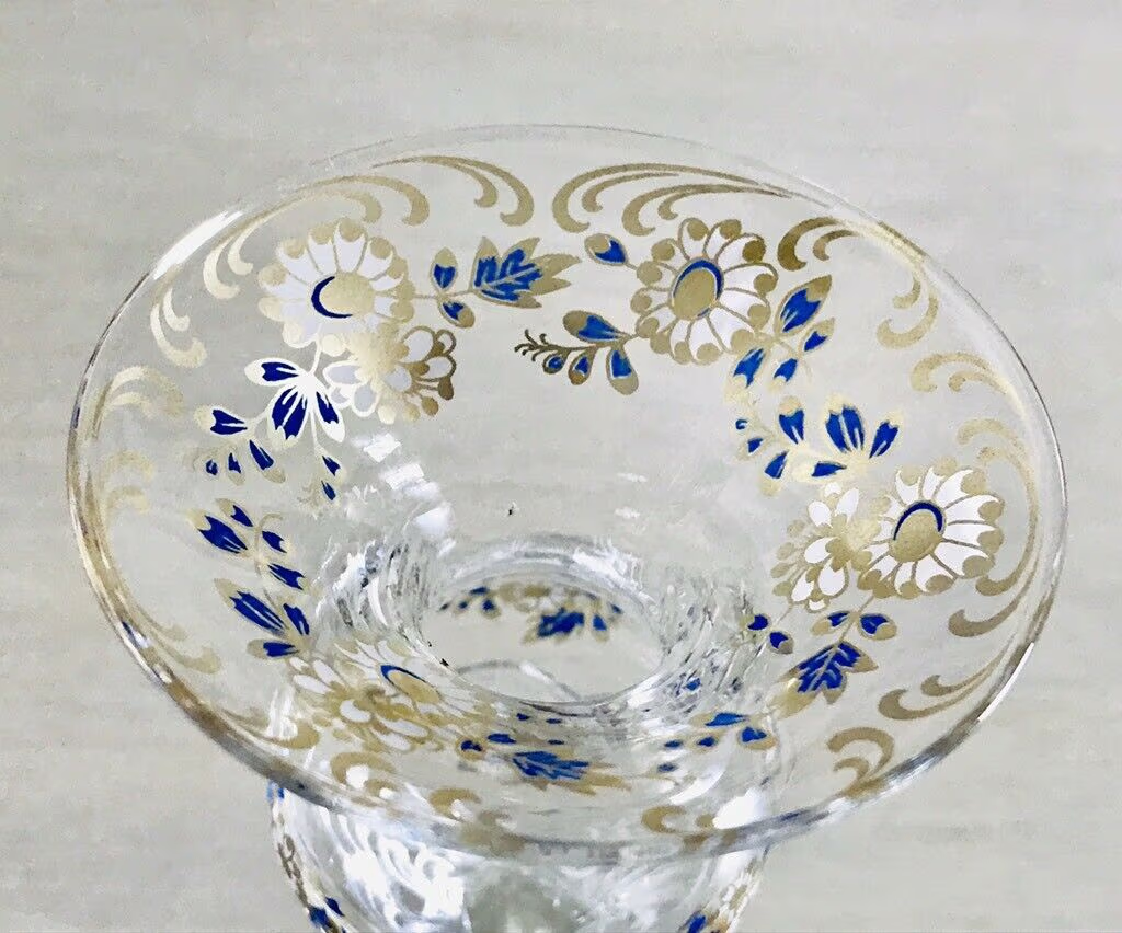 Glas Kerzenständer  Kerzenleuchter Rosenthal Classic Rose