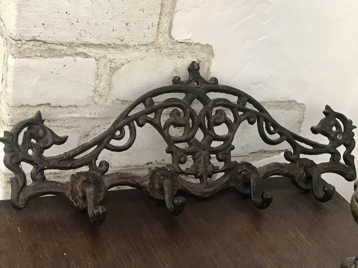 Nostalgie Landhaus Antiklook antikisiert Handtuchhalter Eisenguss  Gusseisen