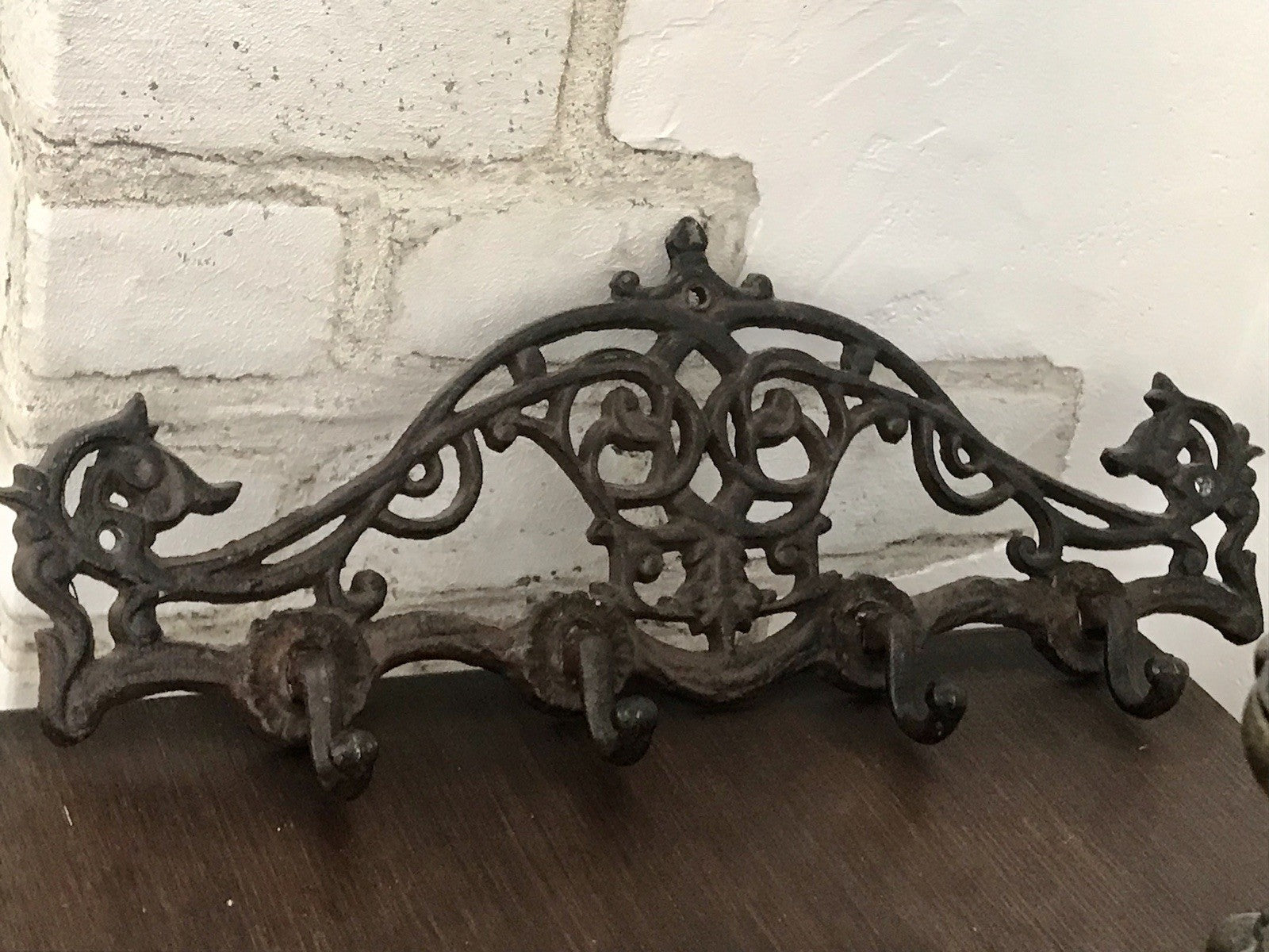 Nostalgie Landhaus Antiklook antikisiert Handtuchhalter Eisenguss  Gusseisen