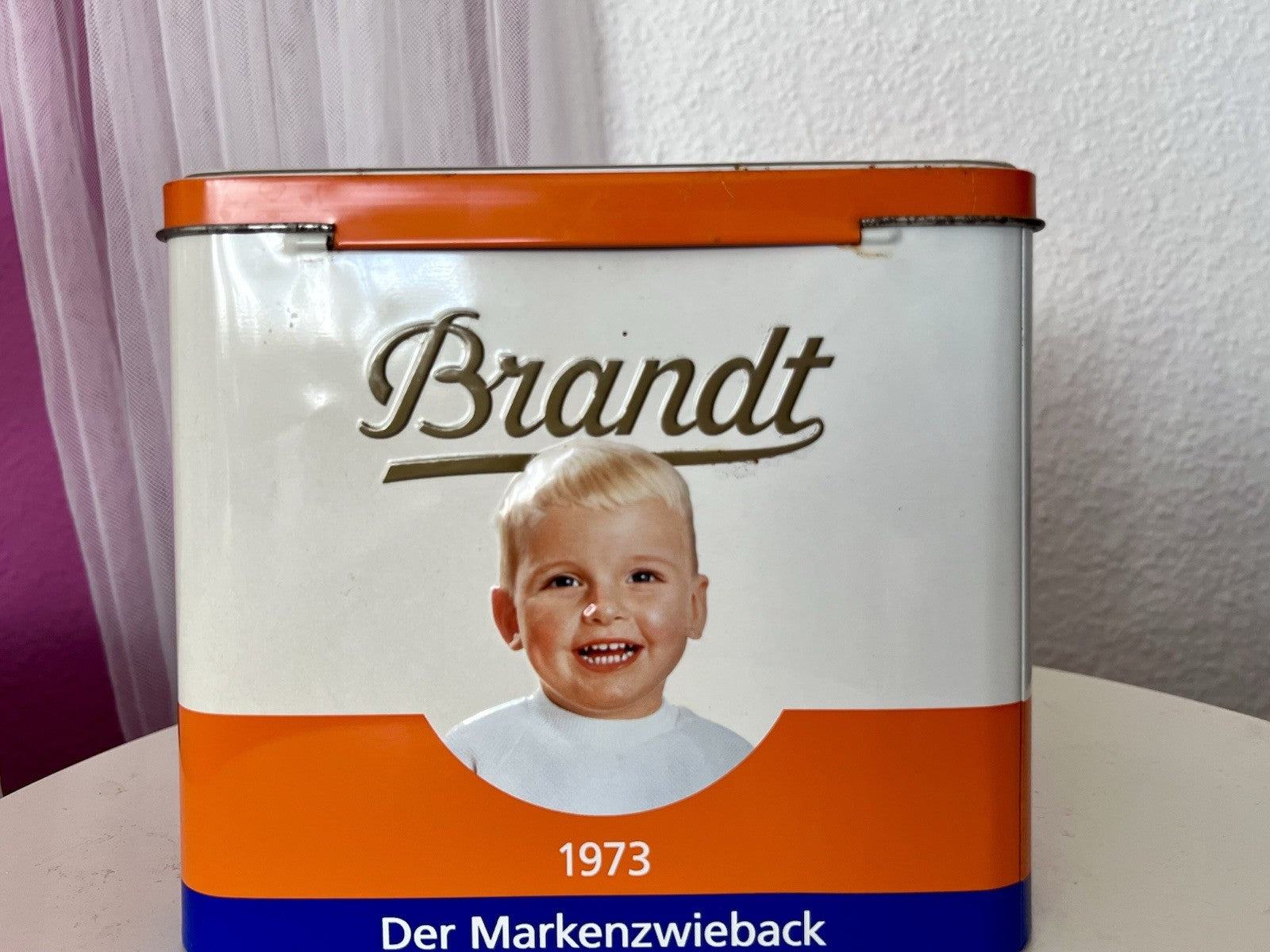 Vintage Blechdose Brandt Zwieback 100 Jahre Jubiläum