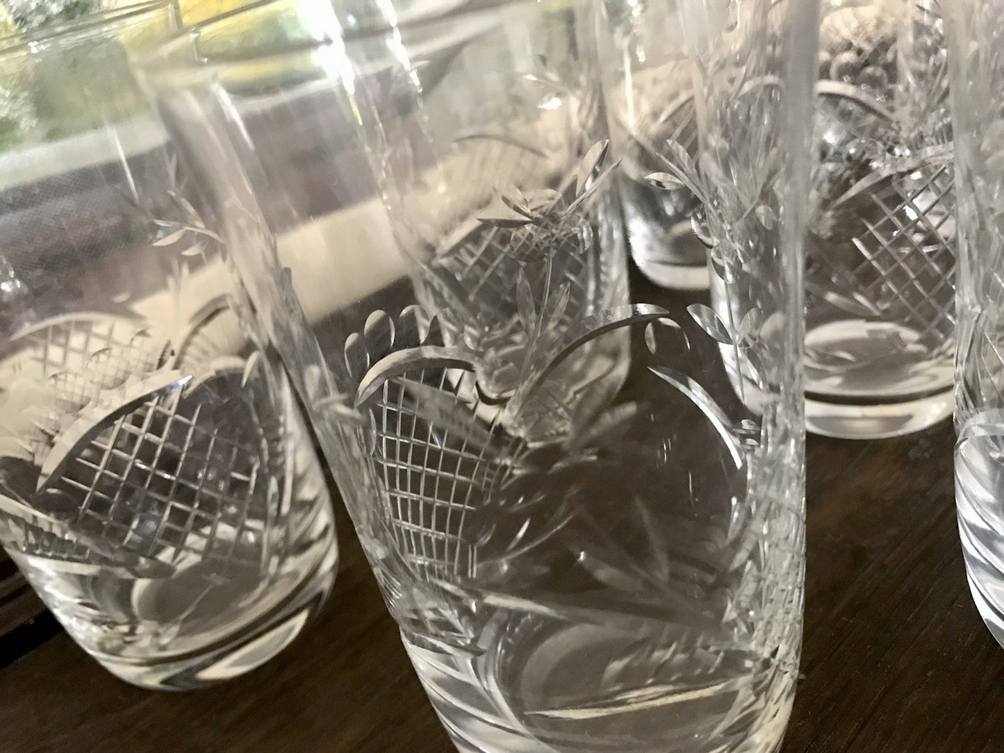 Antik Art Déco EDEL 10 Wassergläser Gläser  Becher Glas Kristallglas geschliffen