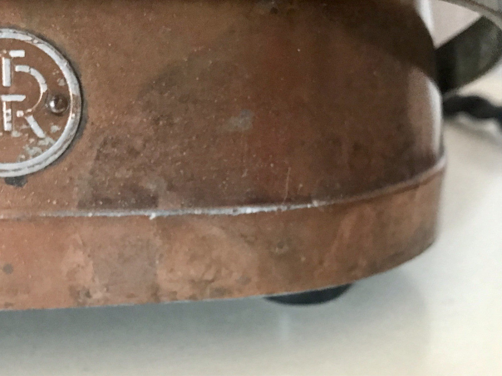 alt 50er beinahe antik FTR Bell Telefon Bakelit Kupfer sehr dekorativ schwer