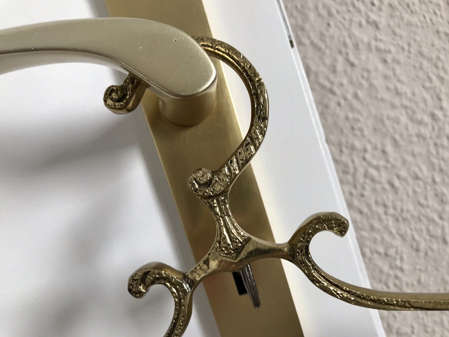 Antik? Alt Vintage 7 x  Kleiderbügel Messing massiv 3 Designs