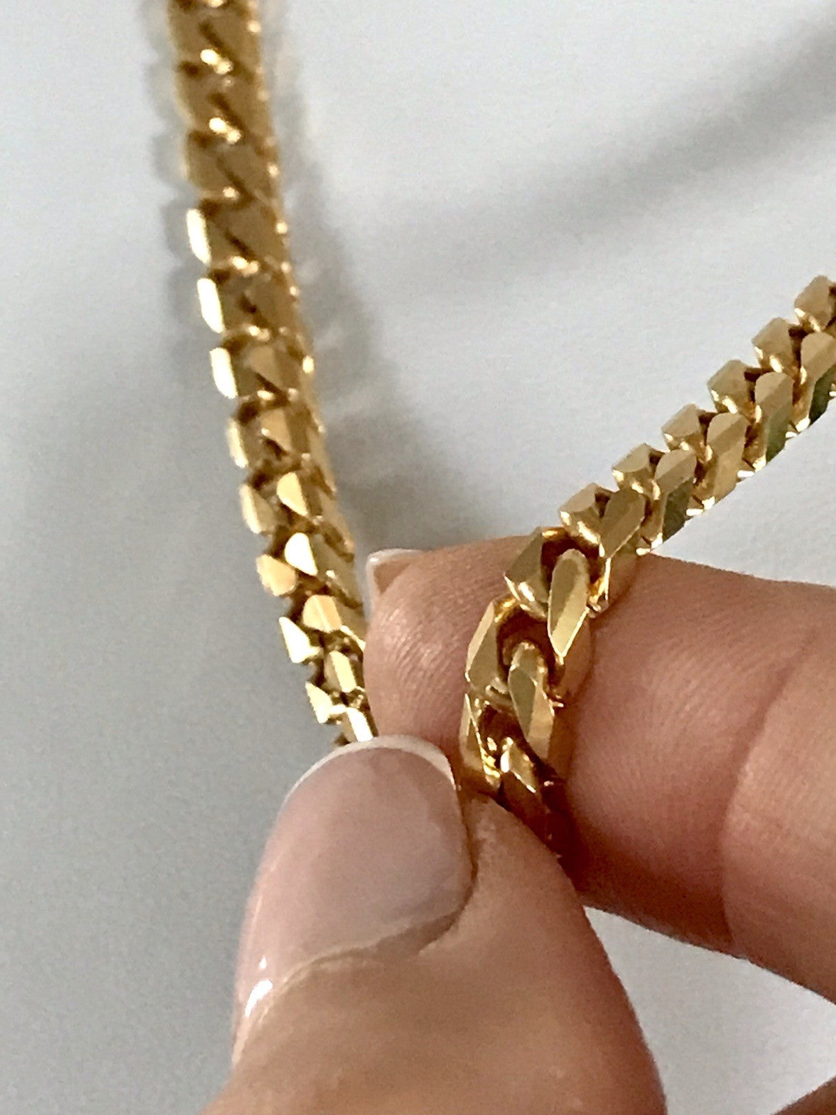Vintage Halskette Amerik. Doublè gold SCHÖN Unisex Massiv