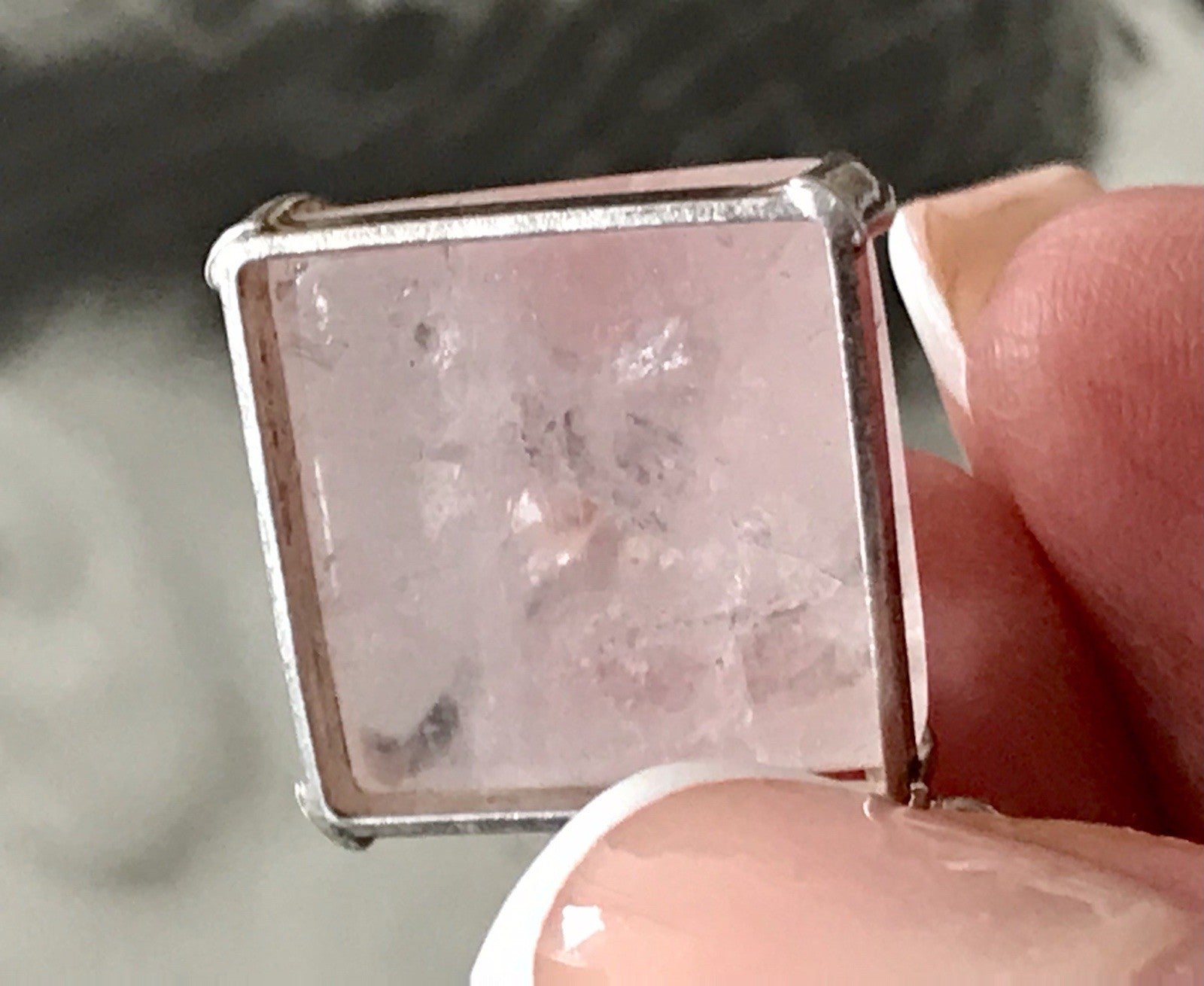 Anhänger Silber Halskette Anhänger Rosenquarz Pyramide Herzaktivierer