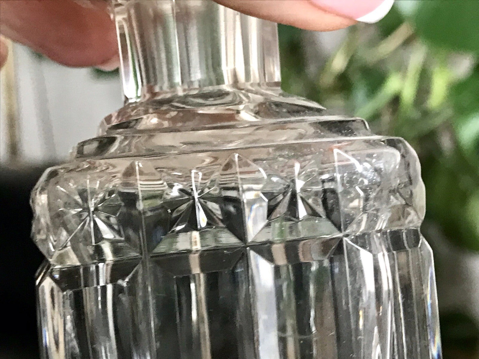 Antik Baccarat? SEHR EDEL 1 Flakon kleine Karaffe Bleikristall Schliff