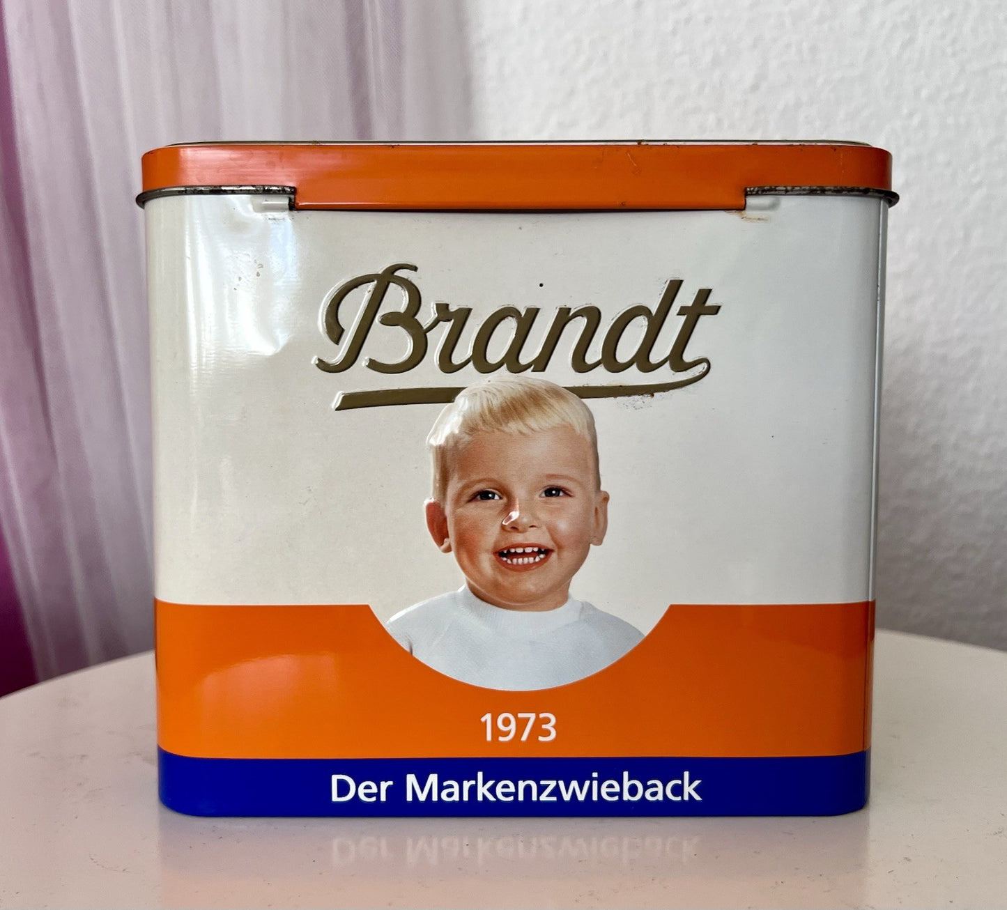 Vintage Blechdose Brandt Zwieback 100 Jahre Jubiläum