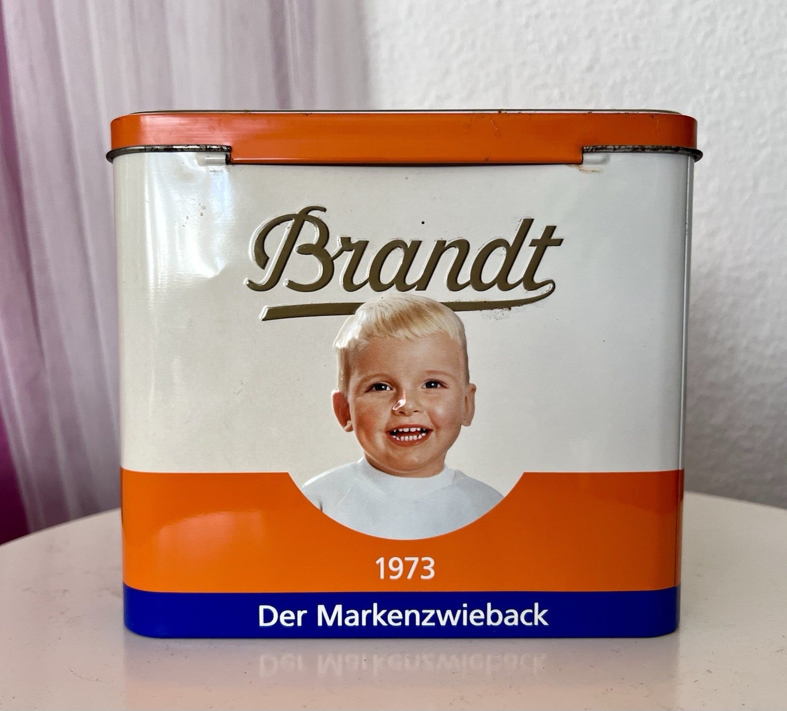 Vintage Blechdose Brandt Zwieback 100 Jahre Jubiläum