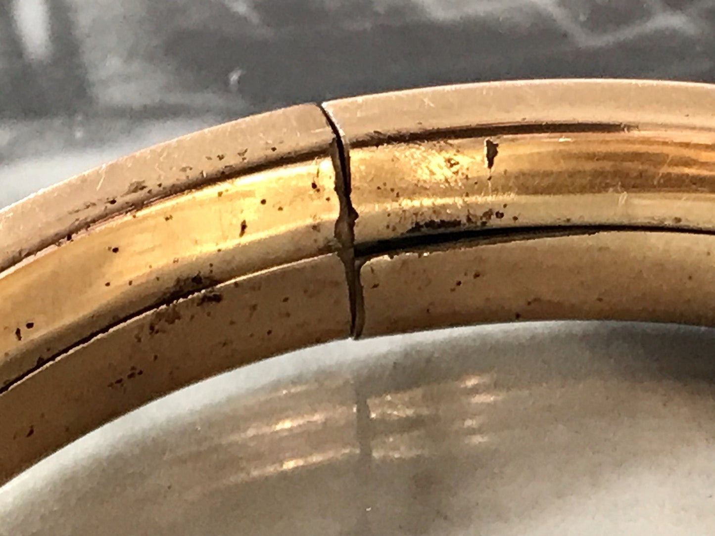 Antik Vintage Armband Armreif Klapp- Armspange Amerik. Doublè  vergoldet gold