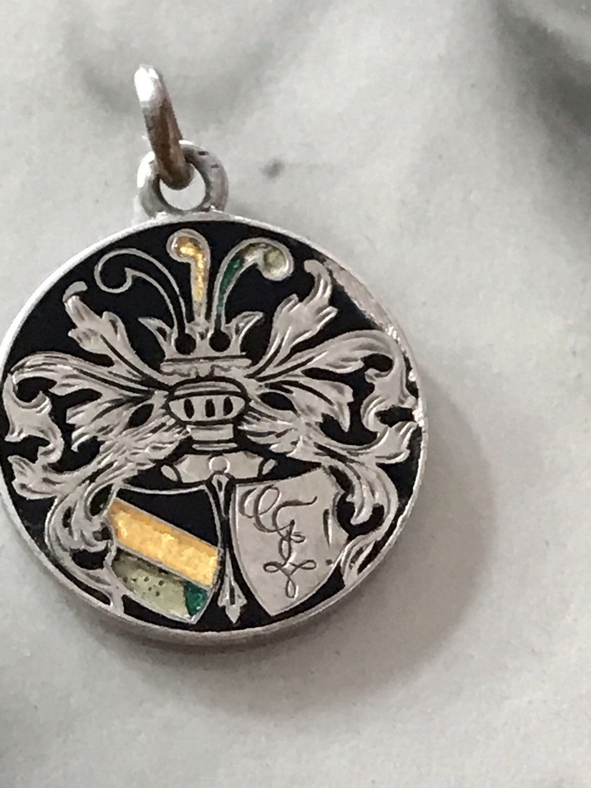 Antik Anhänger Studentika 800 Silber Burschenschaft Studentenverbindung