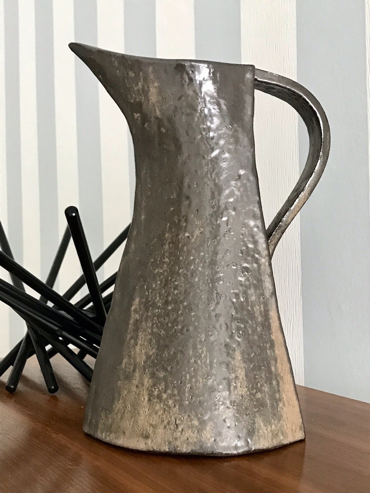 Vintage Designer Krug Kanne Steinzeug Studio Keramik signiert AH Kunstvoll