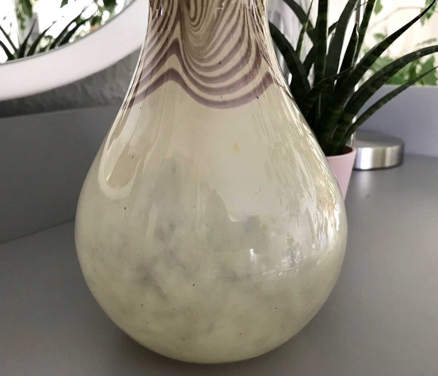 Glaskunst Studio Glas Vintage Eisch Vase Designer Glasvase signiert Eisch