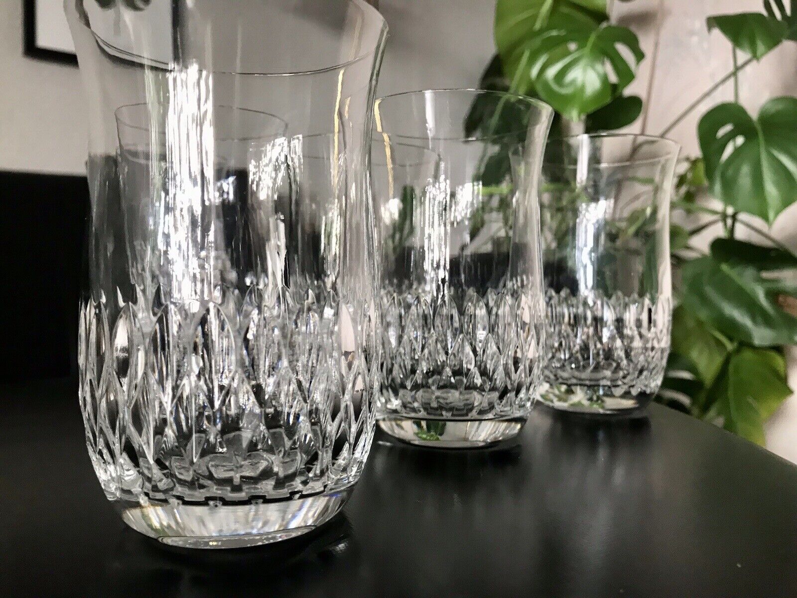 Vintage 6 EDEL  Wassergläser Trinkbecher Glas Kristallglas