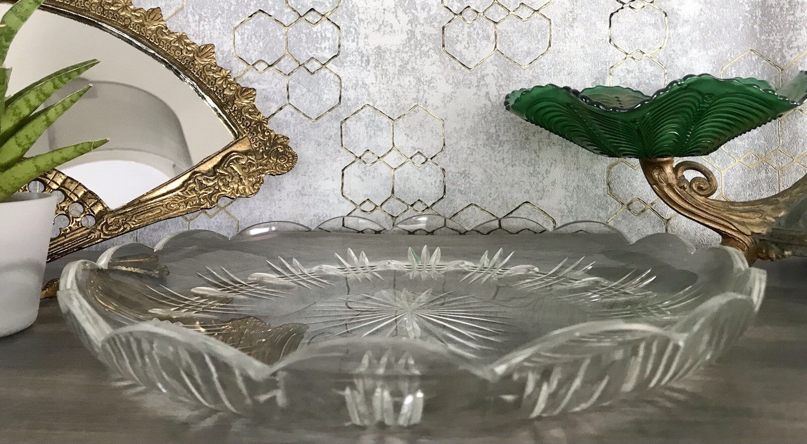 Antik Bleikristall Schale Glasschale Kristallglas Glas Schliff EDEL wundervoll!