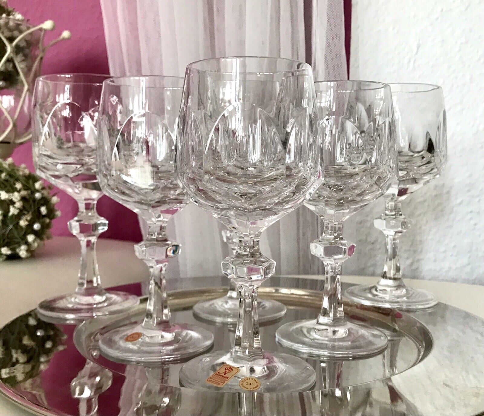 Vintage SEHR EDEL 6 Weingläser Gläser  Kristallglas Nachtmann Alexandra