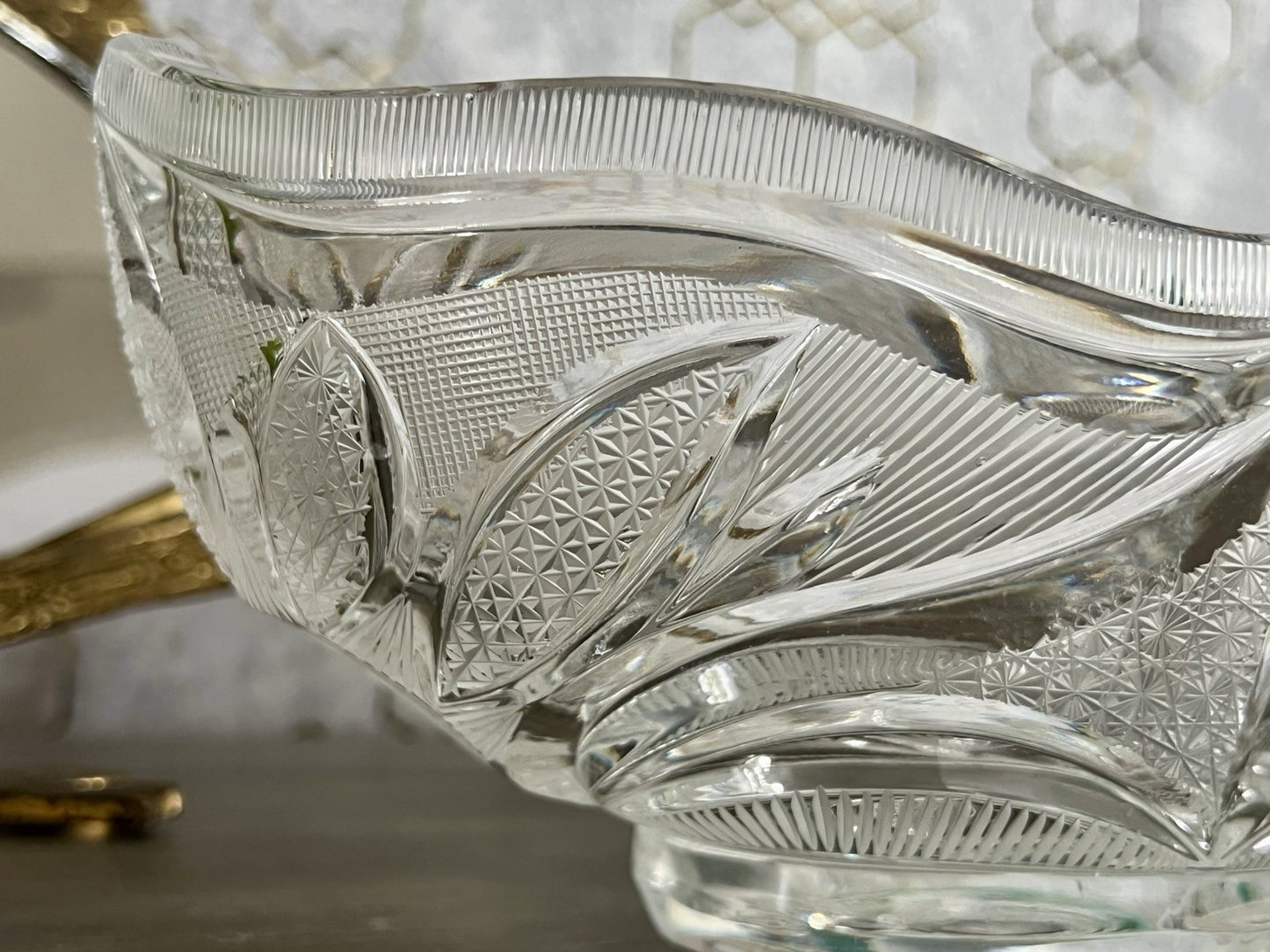 Vintage Sehr EDEL Bleikristall Schale Glasschale Jardiniere Kristallglas Glas