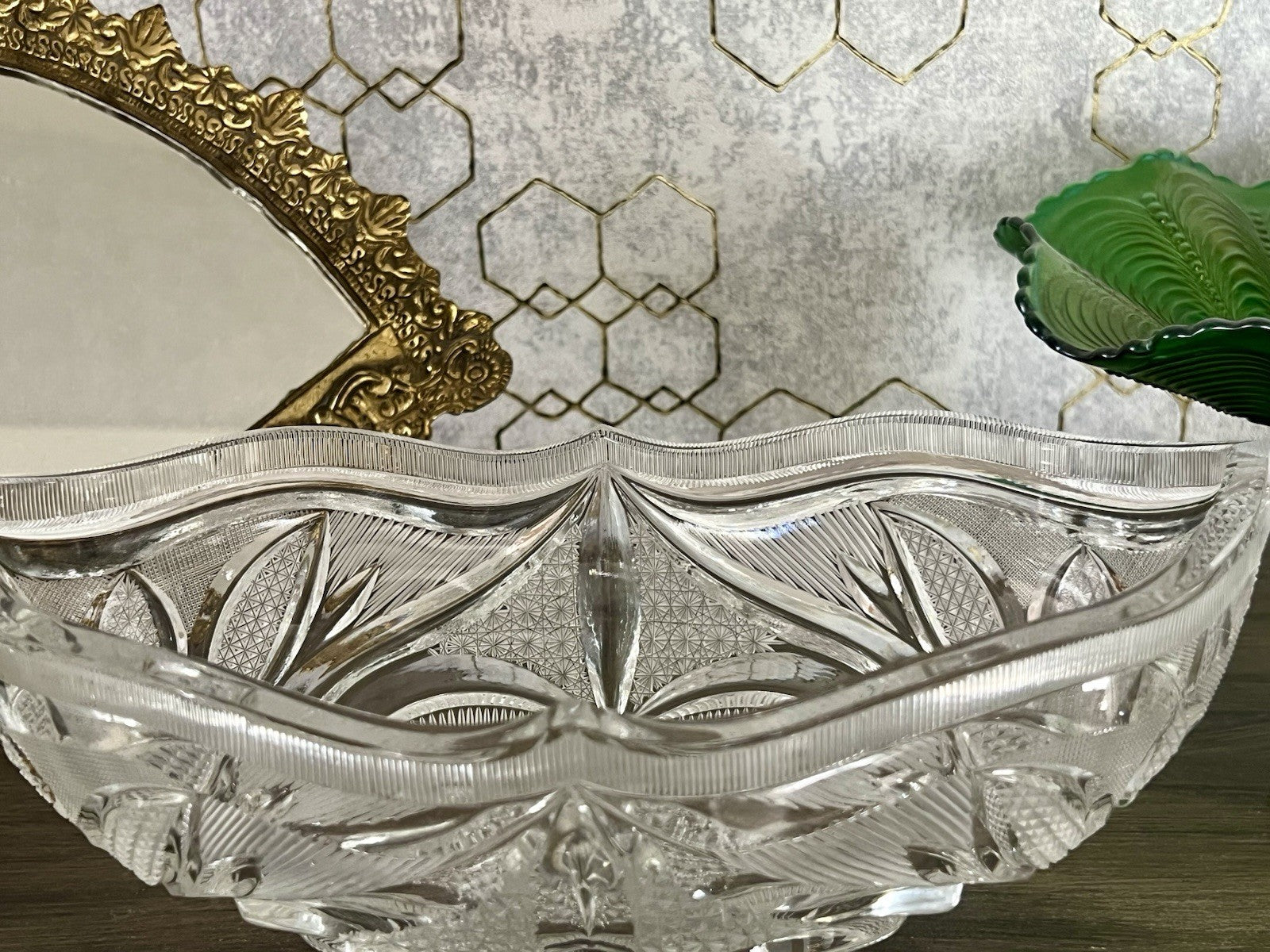 Vintage Sehr EDEL Bleikristall Schale Glasschale Jardiniere Kristallglas Glas