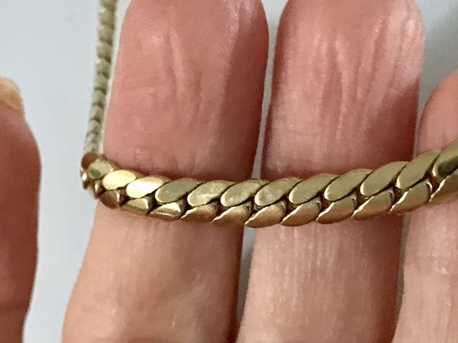 Vintage Halskette Amerik. Doublè gold SCHÖN Damen Massiv Collier Kette