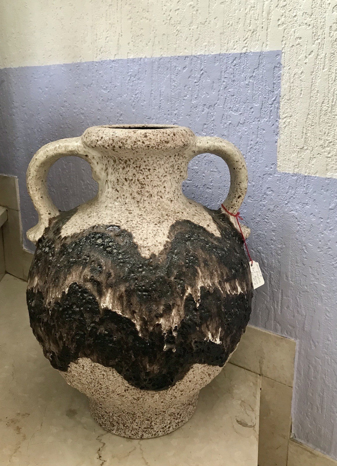 Vintage 60’s Vase Mid Century Steingut Keramik Dümler Breiden Kunstvoll Fat Lava