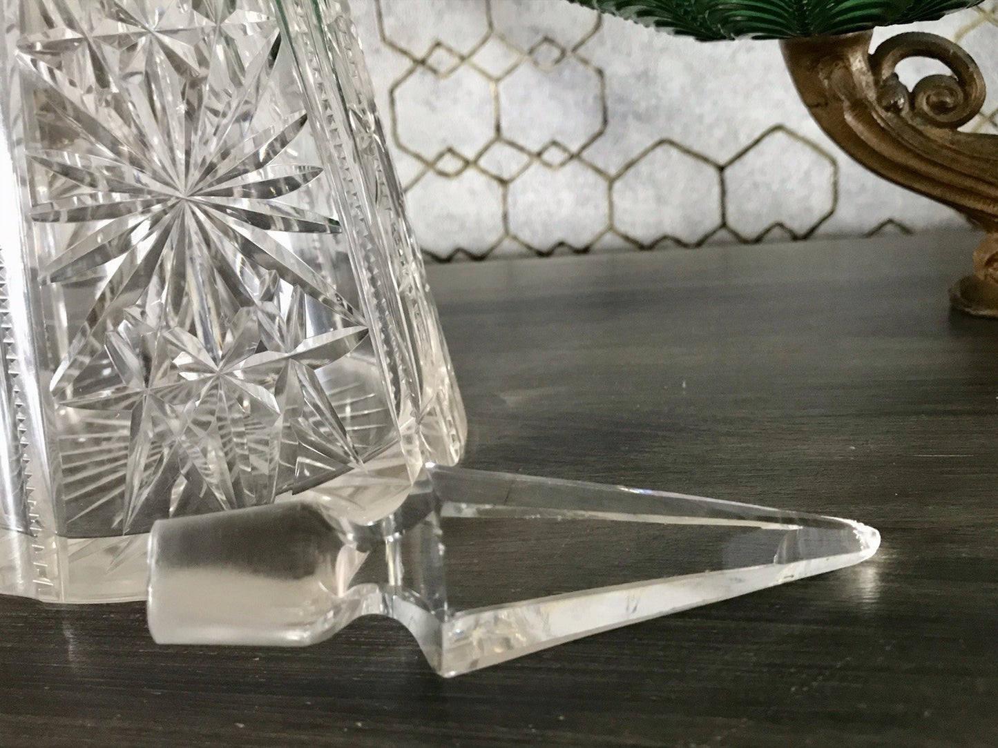 Antik Saint Louis? Glaskaraffe Karaffe Kristallglas wundervoll Bleikristall Edel