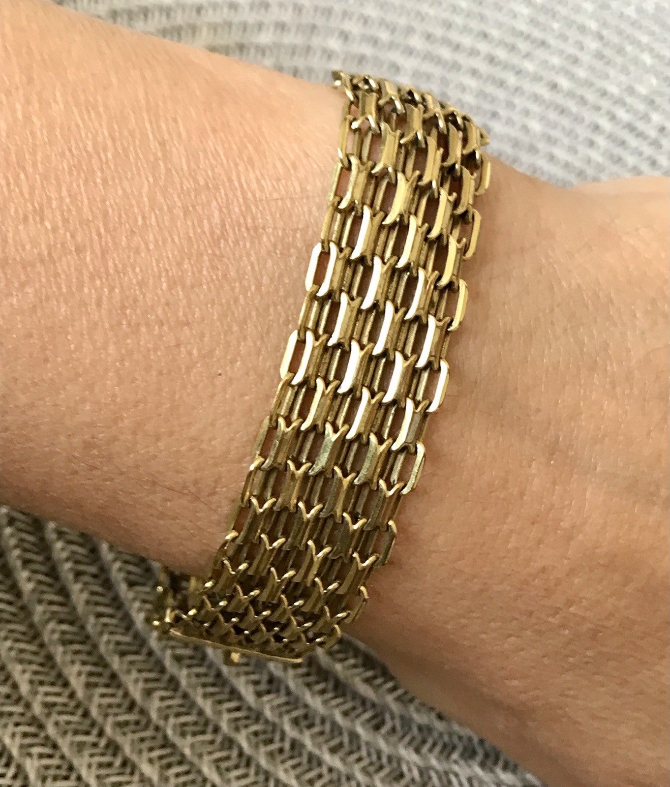 Vintage Teppicharmband Armband vergoldet Amerik. Doublè