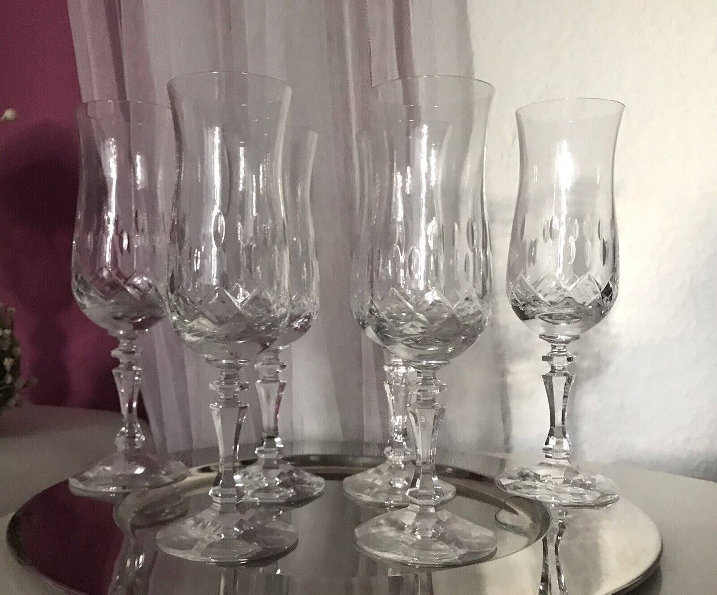 Vintage 6 EDEL Zwiesel Champagner Sektflöten Sektgläser Glas Kristallglas