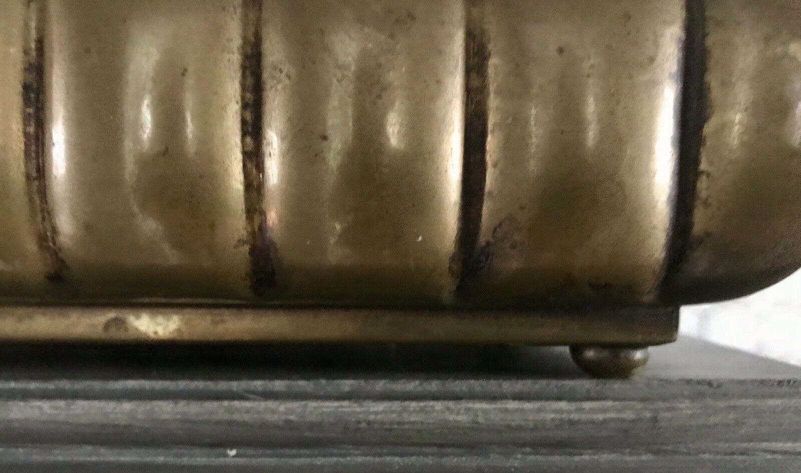 Antik Art Déco Raucherset Zigarren Dose Schneider Aschenbecher Messing