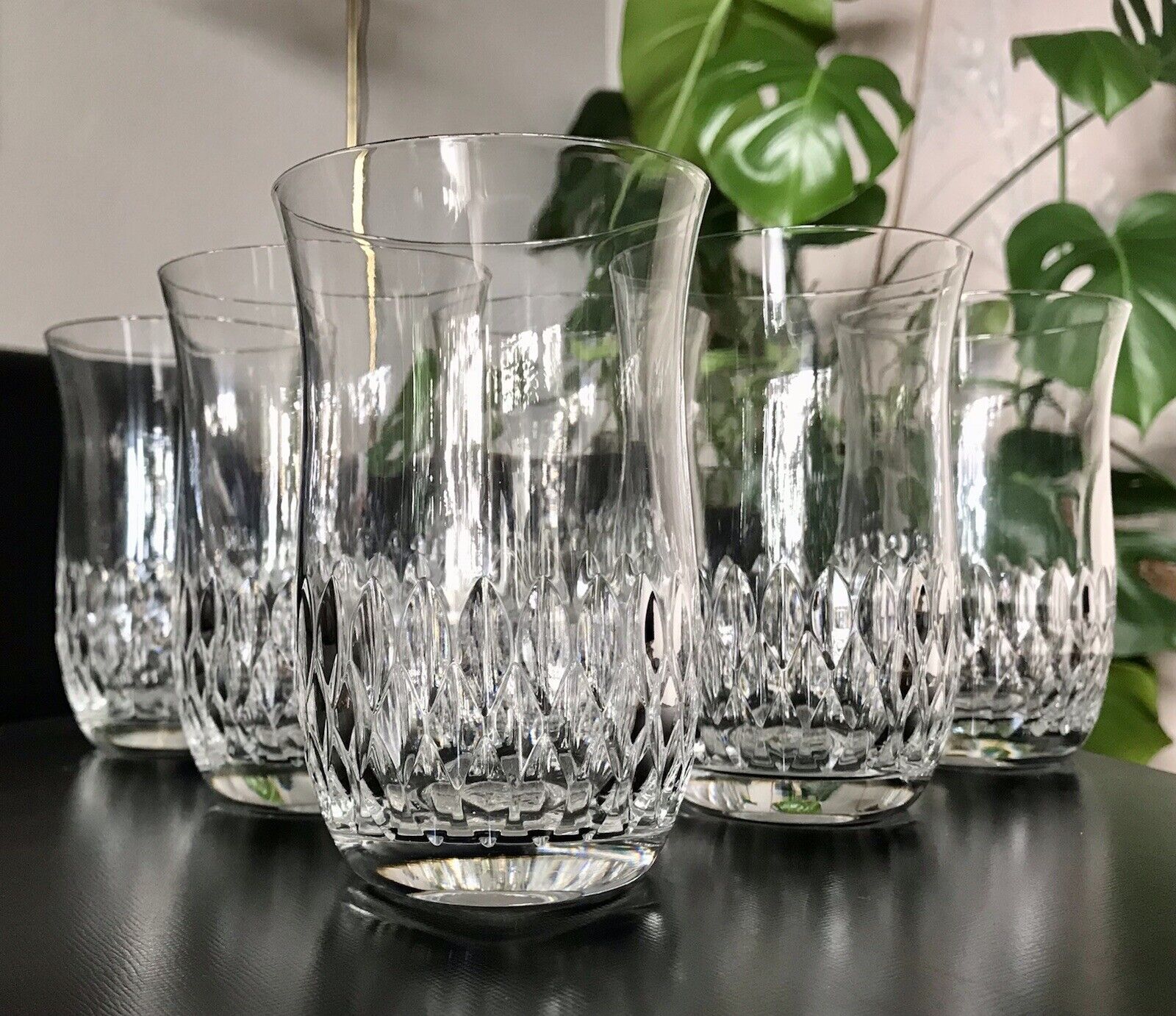 Vintage 6 EDEL  Wassergläser Trinkbecher Glas Kristallglas