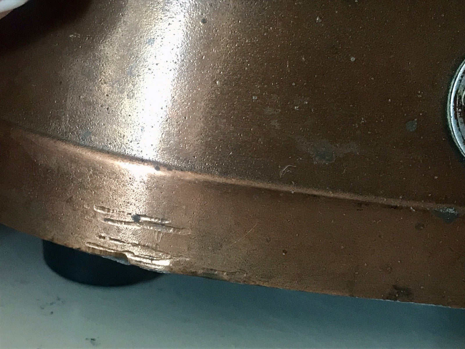 alt 50er beinahe antik FTR Bell Telefon Bakelit Kupfer sehr dekorativ schwer