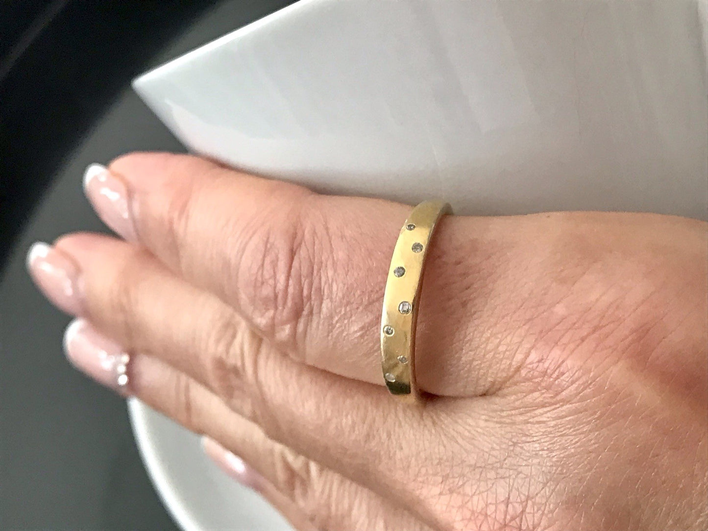 Vintage Ring farblose Steine Silber 925 vergoldet ~Gr.63 JLO