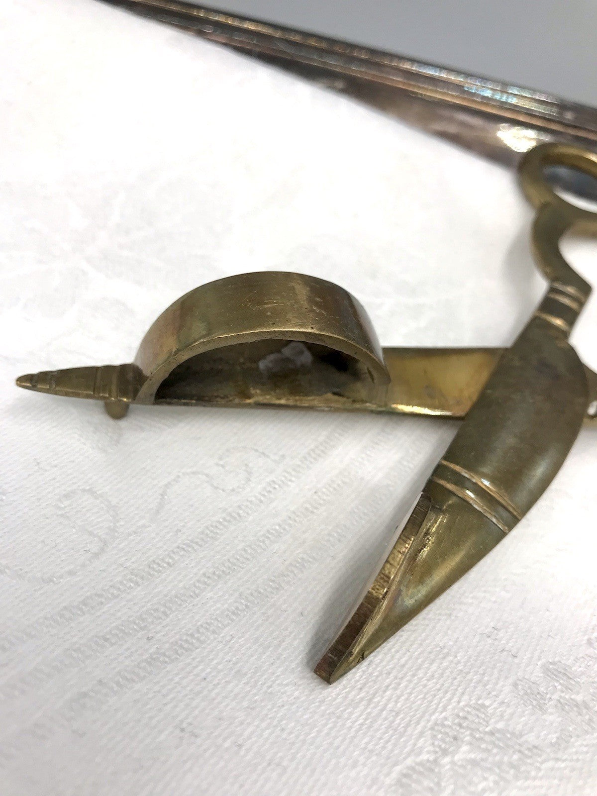 Alt Vintage Messing Dochtschere massiv