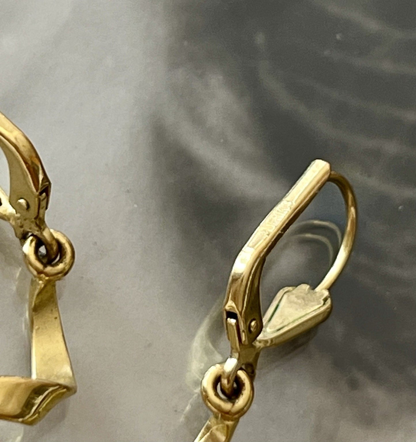 Vintage Ohrhänger Ohrringe Spirale vergoldet Amerik. Doublè Walzgold