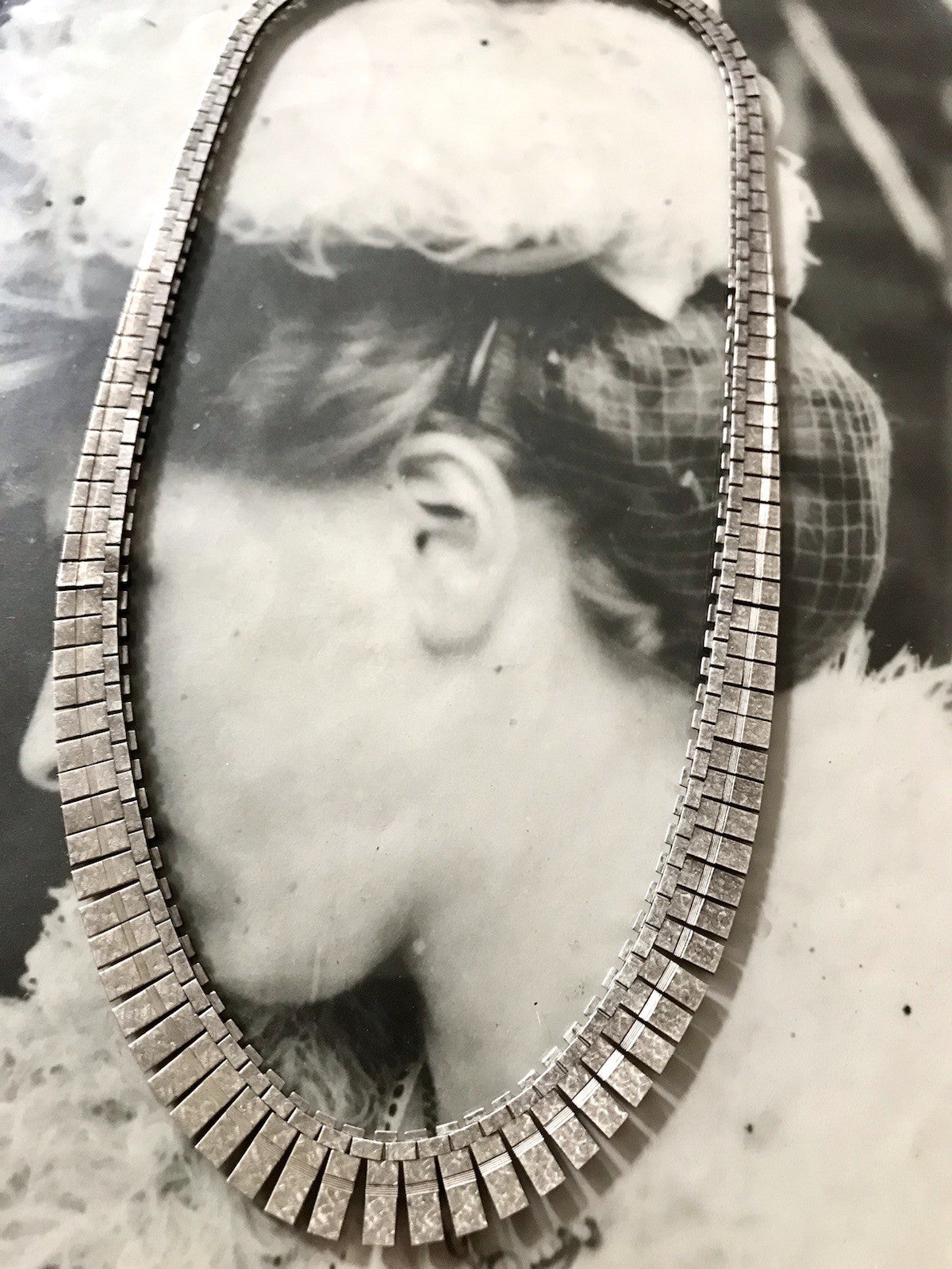 Alt Vintage Edel 925 Silber Collier Halskette Design