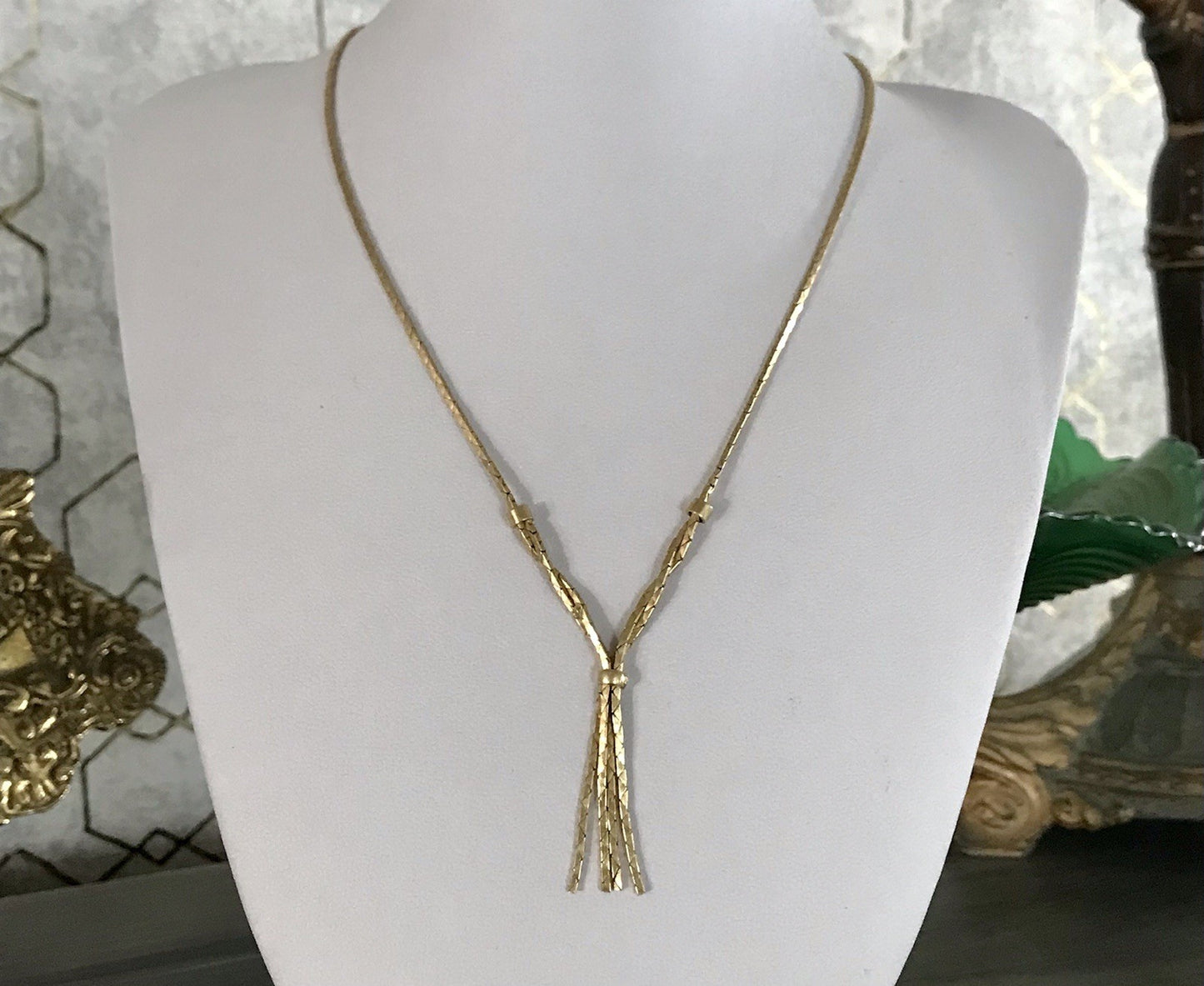Vintage 60er Collier Halskette Amerik. Doublè gold SCHÖN Kette Damen