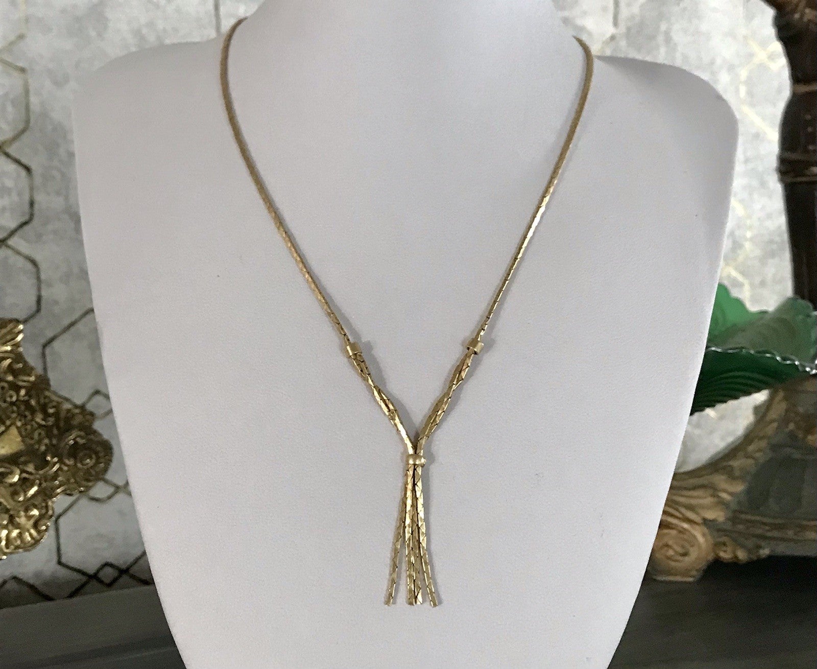 Vintage 60er Collier Halskette Amerik. Doublè gold SCHÖN Kette Damen