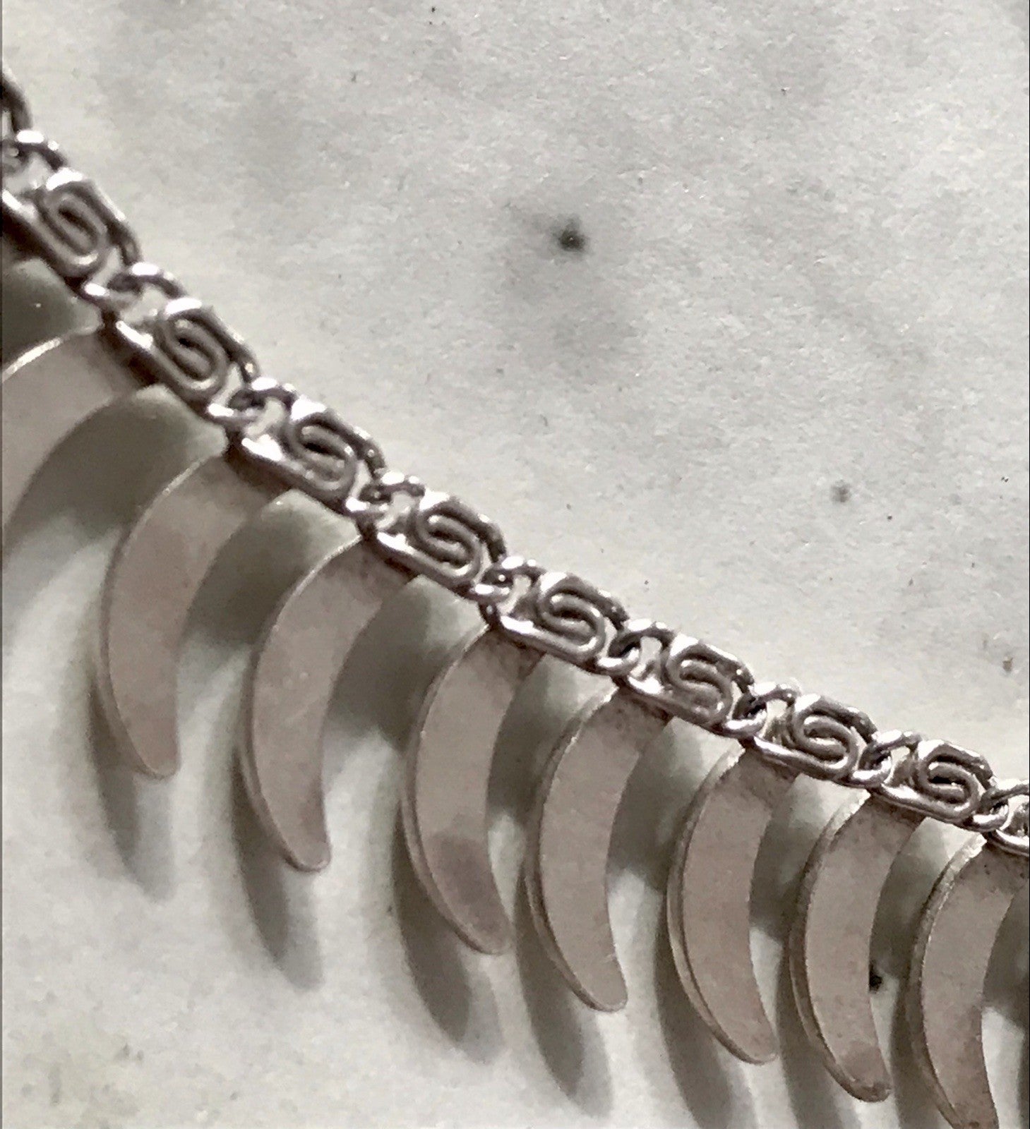 Alt Vintage Edel 835 Silber Collier Halskette Design FBM