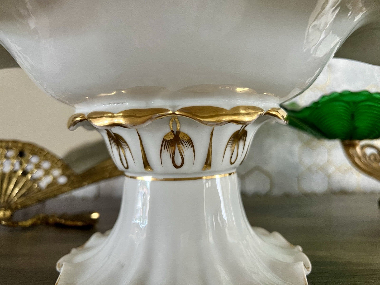 Antik Biedermeier Porzellan Fußschale Schale  ca. 1830 Pressmarke N So SCHÖN!!