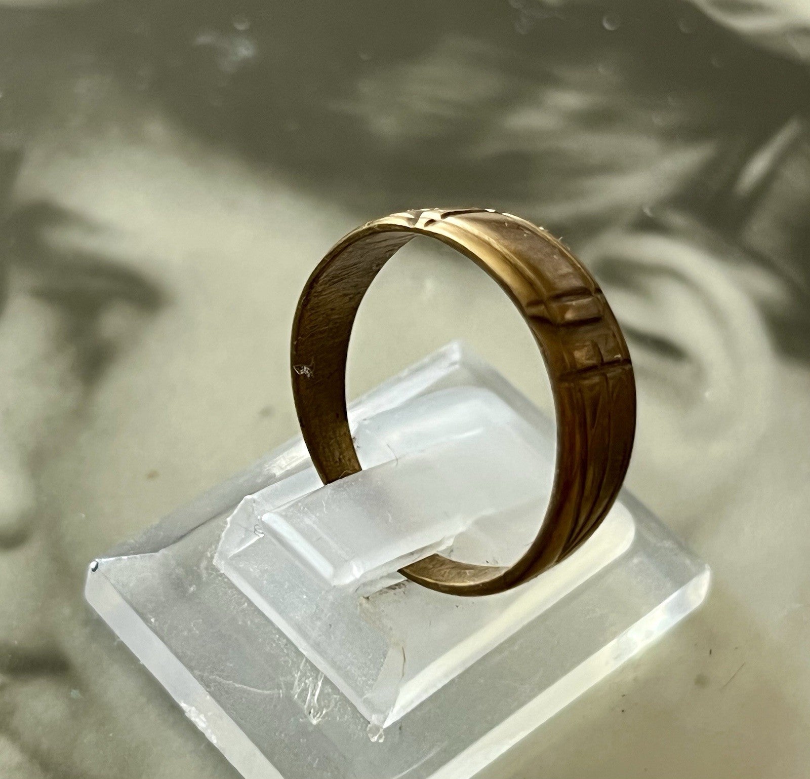 Antik? Vintage Art Déco Herren RING Siegelring Messing?  ~Gr.65/66