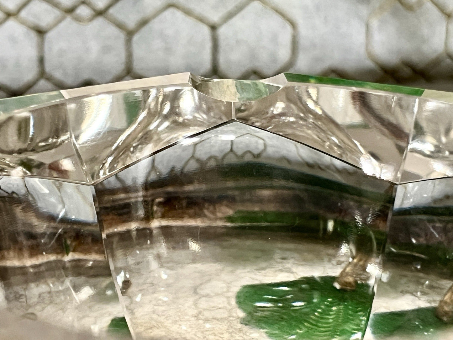 Art Déco Aschenbecher Designer  Ascher farblos Kristallglas EDEL Franz Burkert?