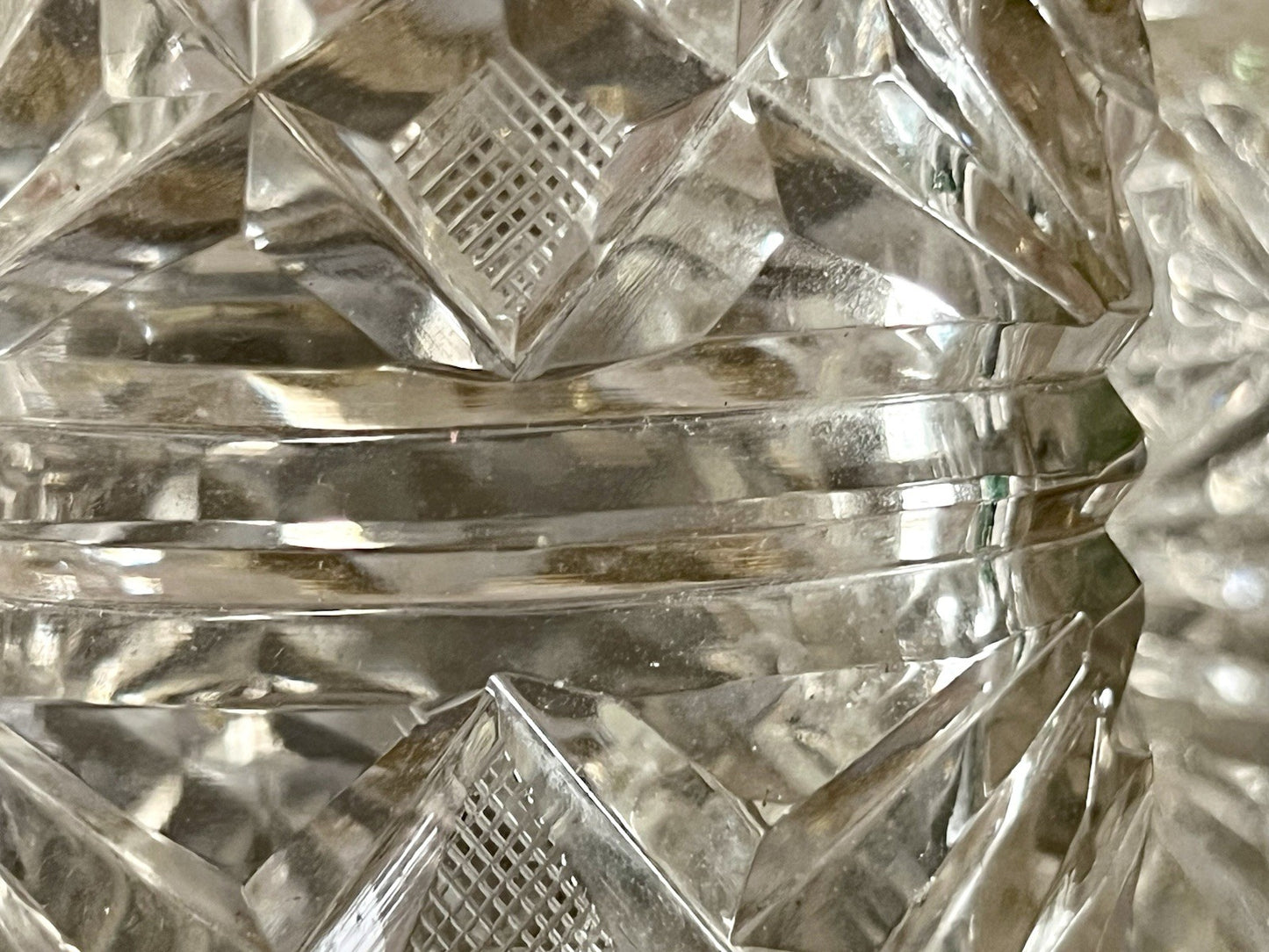 Antik ~1850-90 Baccarat 2x Flakon Parfüm kleine Glaskaraffe Schnitt Bleikristall