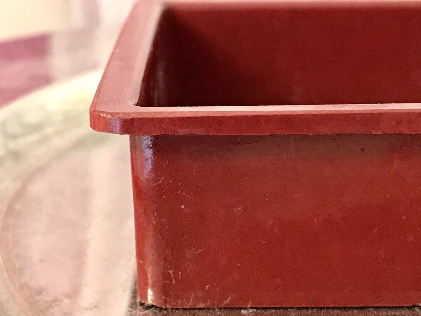 Antik alt Bakelit Münzablage?  Münzfach? Stempelbox Box weinrot Vintage