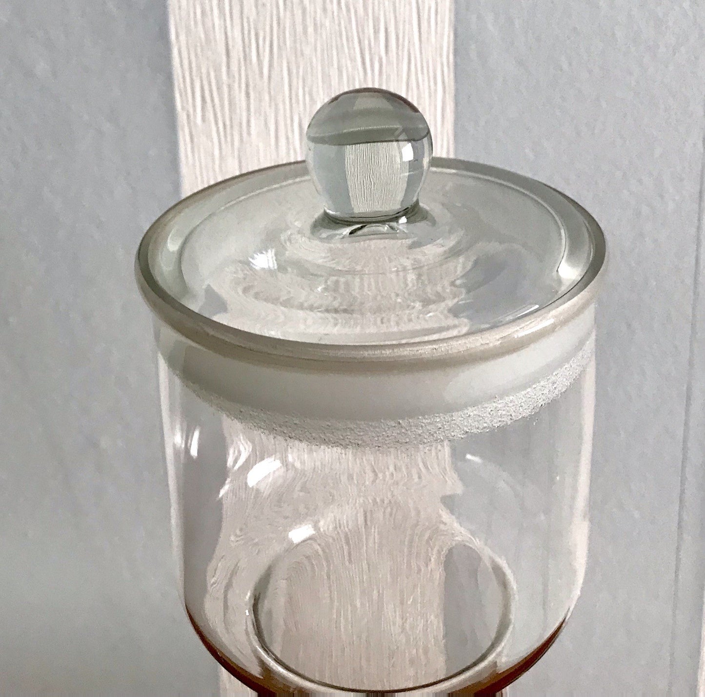 Antik seltene Art Déco Glasdose Deckeldose Dose Gefäß Glas
