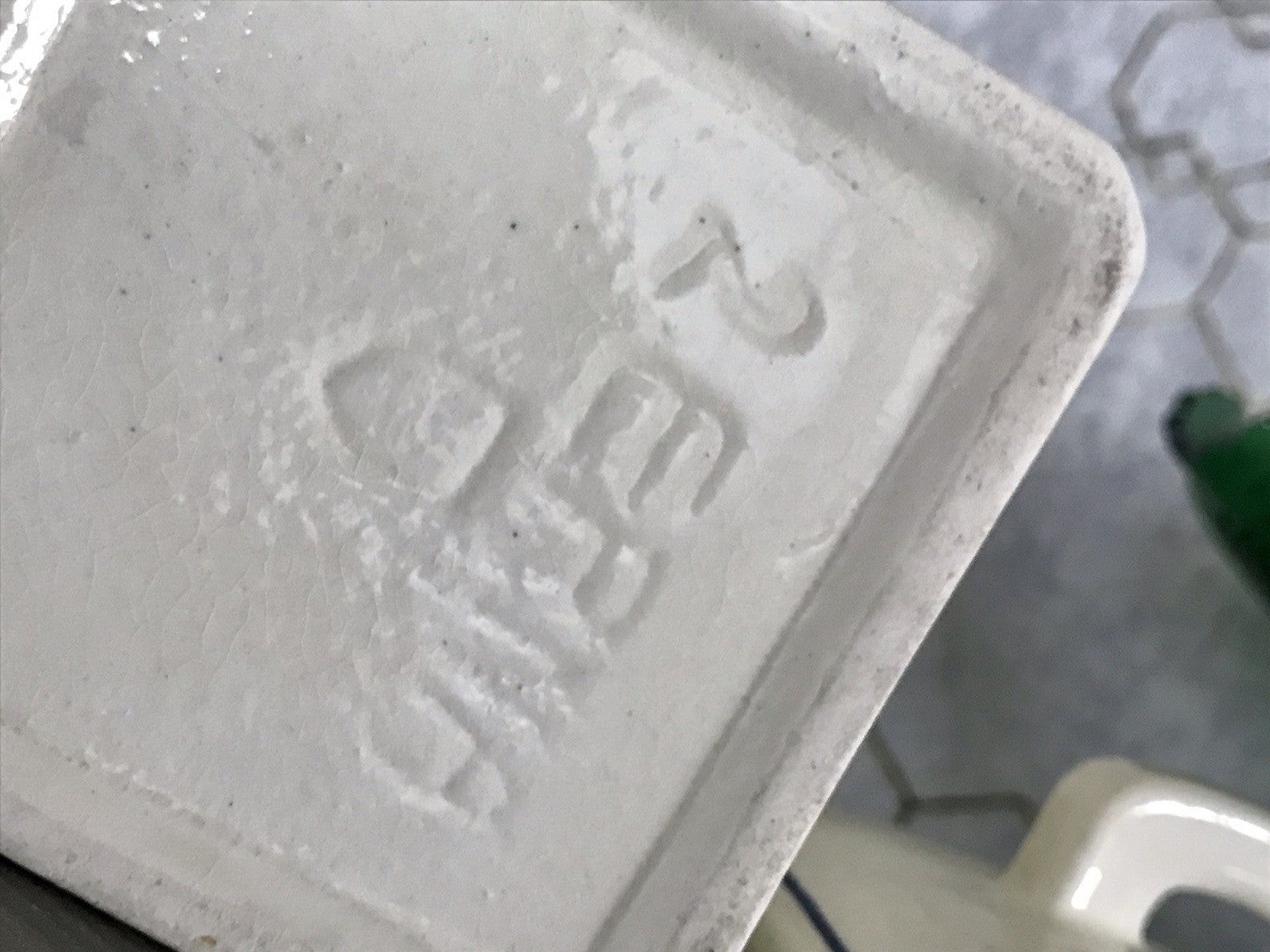 Antik Jugendstil Vorratsgefäß Kaffee Gefäß Vorratsdose weiß Porzellan creme blau