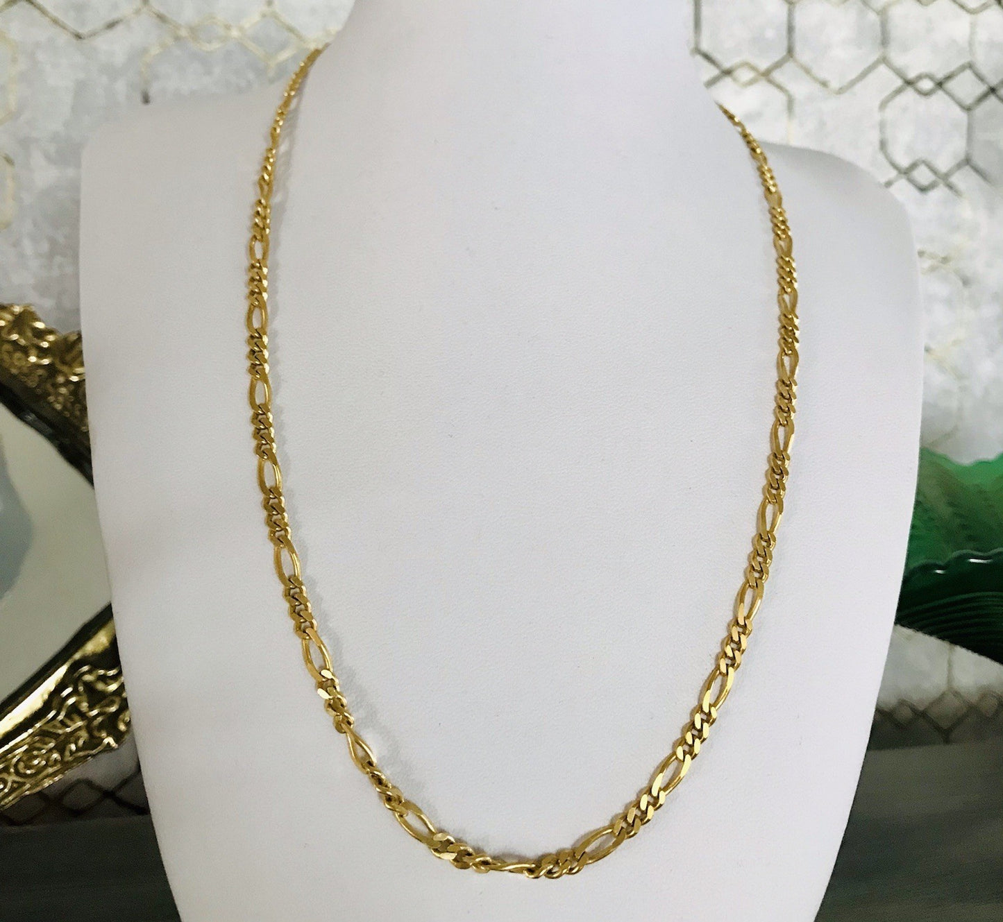 Vintage Halskette Amerik. Doublè gold SCHÖN Unisex