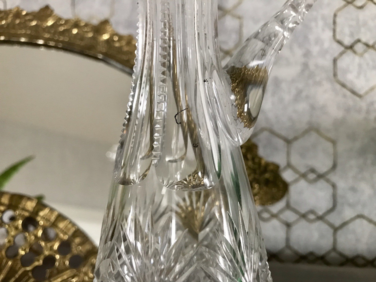 Antik Baccarat? Glaskaraffe Karaffe Kristallglas wundervoll Bleikristall Edel