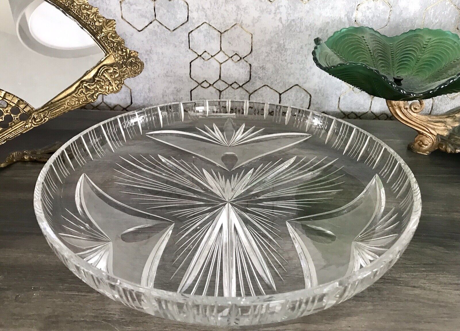 Vintage Bleikristall Schale Glasschale Kristallglas Glas Schliff EDEL wundervoll