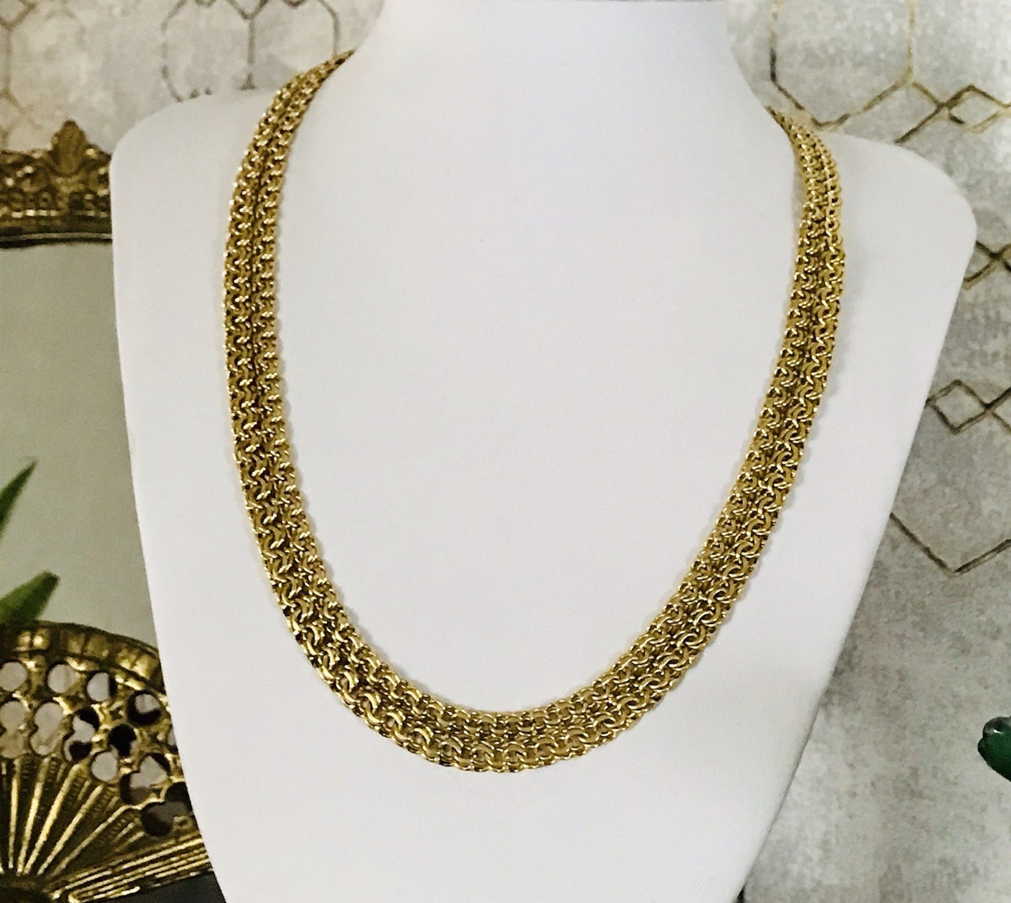 Vintage 60er FBM Collier Halskette Amerik. Doublè gold SCHÖN