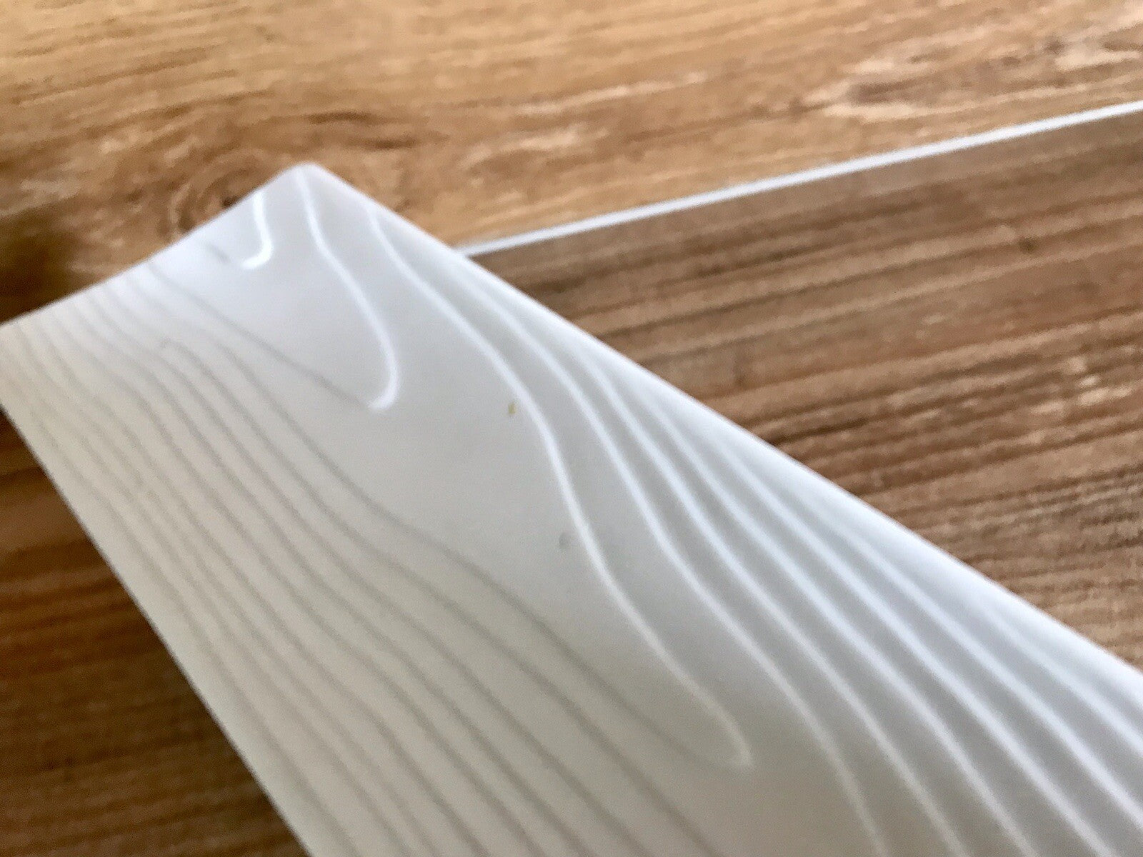 Vintage 60er Bisquit Porzellan Vase OpArt Seltmann Bavaria Holstruktur weiß